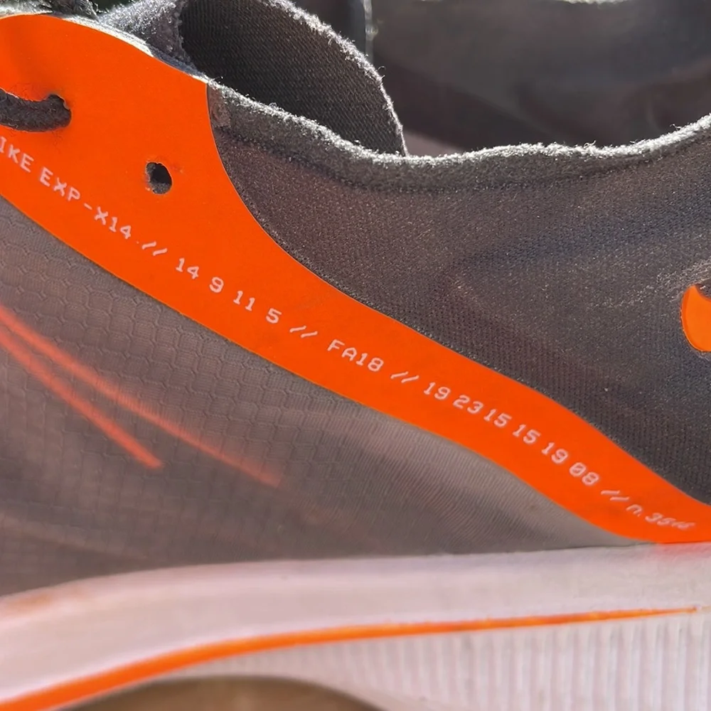 Mens Nike Sneakers- EXP- X14 SE Black/Orange/ White  Size 13 - Picture 8 of 14